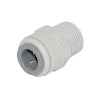 Straight Adaptor, 3/8" BSPT to 3/8" Push Fit - P1011203S