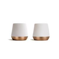 Joey Cup - White/Copper, 60ml demitasse twin pack