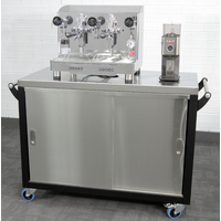 Coffee cart with machine (and optional grinder)