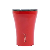 Sttoke Ceramic Reusable Cup [Colour: Crimson Red] [Size: 12oz]